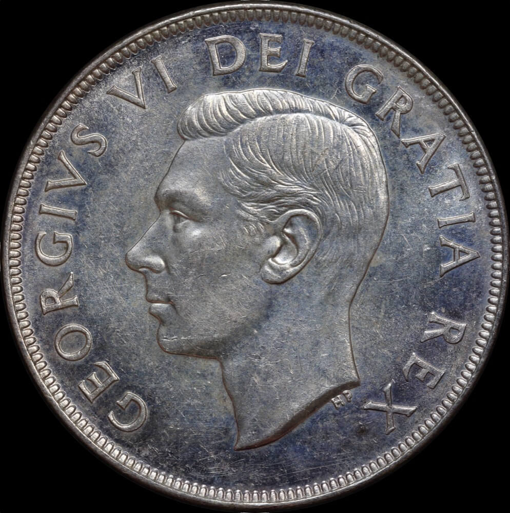 Canada 1952 Silver 1 Dollar Voyageur KM# 46 about Unc product image