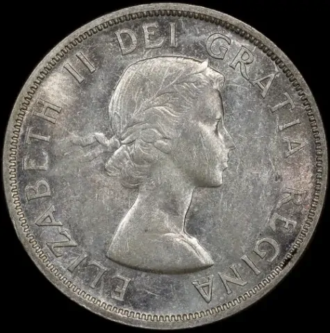 Canada 1958 Silver 1 Dollar British Colombia KM# 55 Uncirculated product image