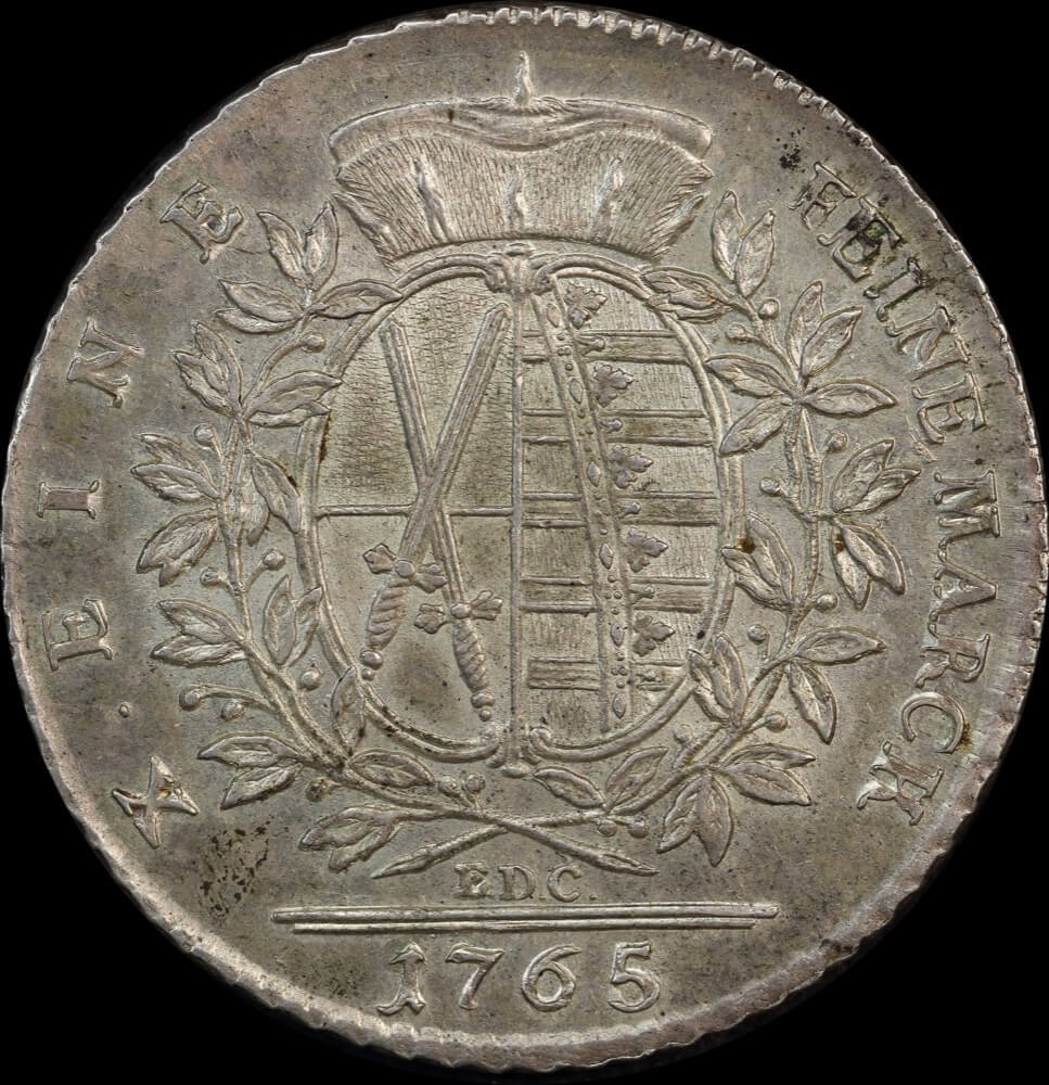 German States (Saxony) 1765-BDC Silver Thaler KM# 983 good EF product image