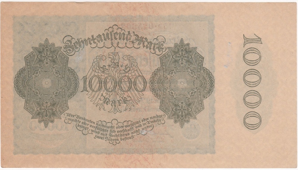 Germany 19.1.1922 10,000 Marks P# 71 Uncirculated product image