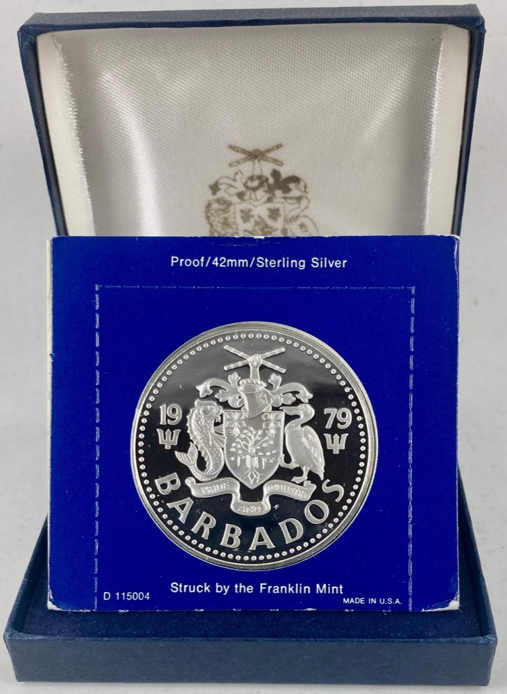 Barbados 1979 Silver 10 Dollar Proof KM# 17a  product image