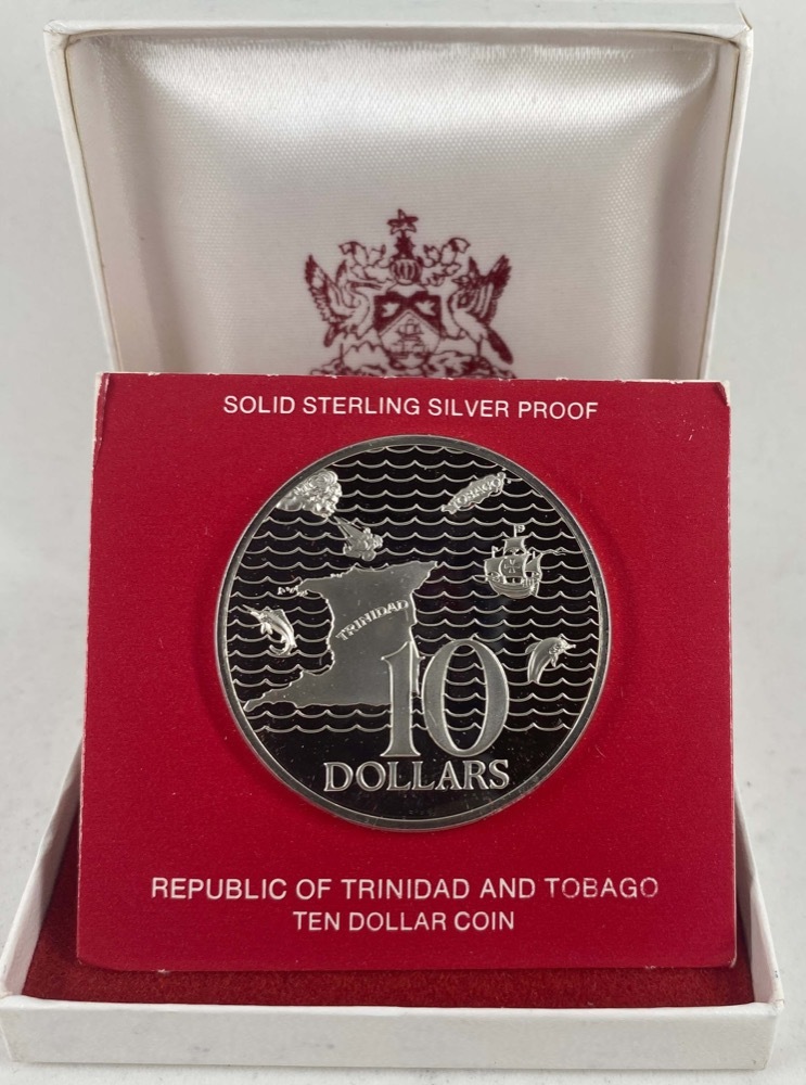 Trinidad and Tobago 1979 Silver 10 Dollar Proof KM# 36A  product image