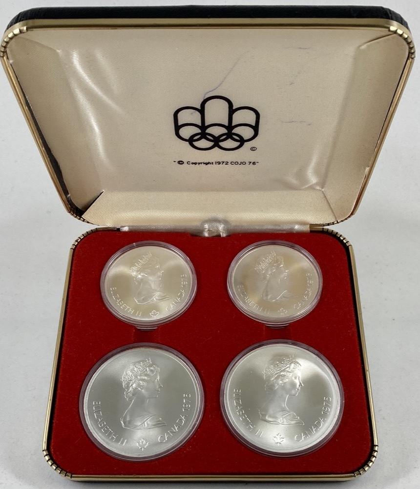 Canada 1974 Set of 4 Silver $5 and $10 Coins - Montreal Olympics (Series IV) product image
