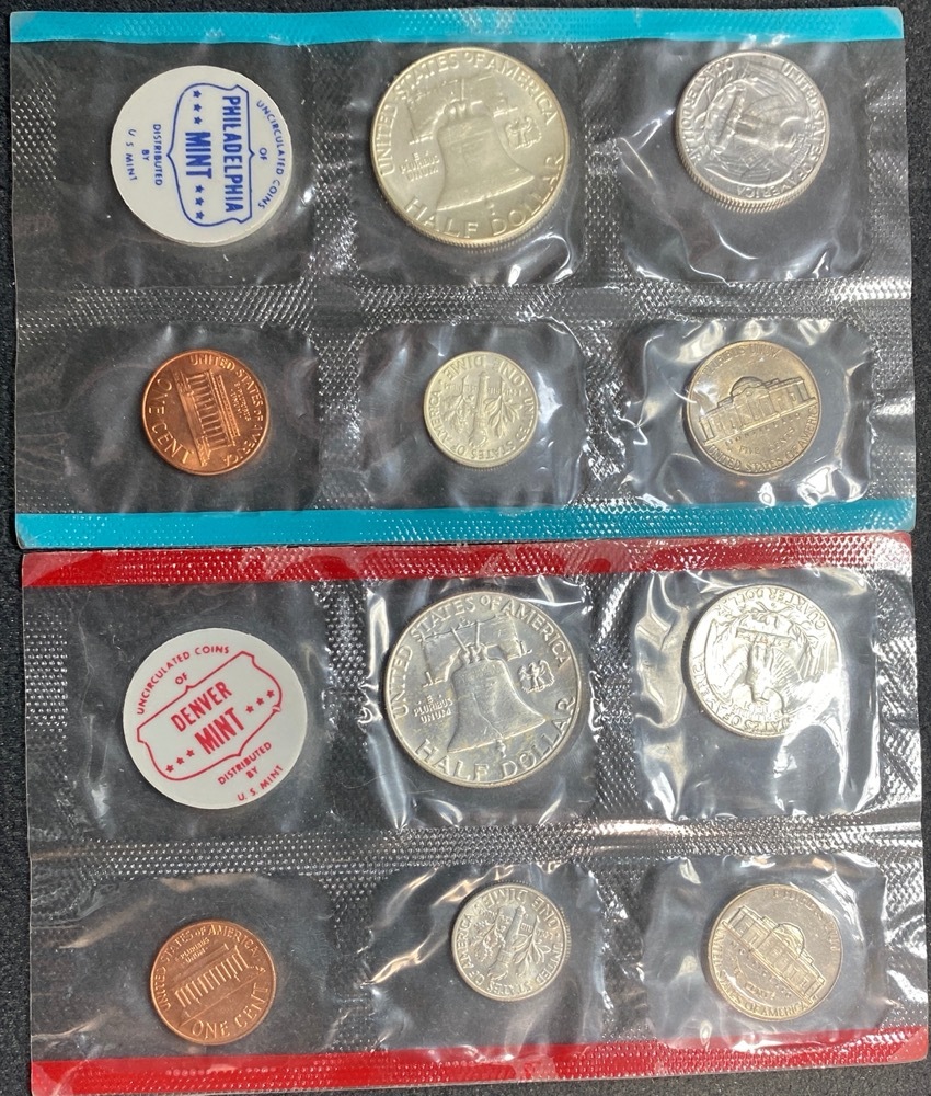 United States 1963 Silver Uncirculated Mint Coin Sets (P and D) product image