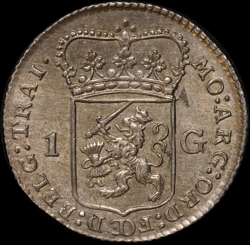 Netherlands (Utrecht) 1794 Silver Guilder KM#102.3 good EF product image