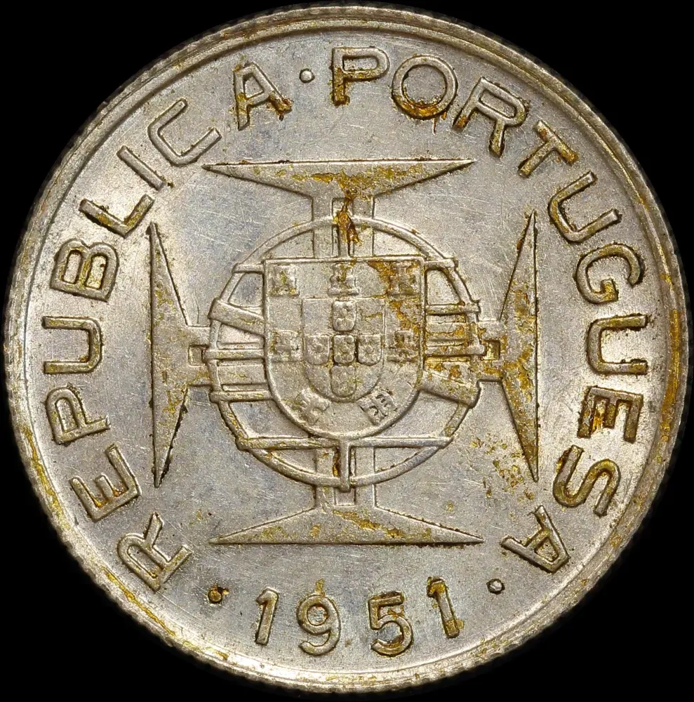 Timor 1951 Silver 50 Avos KM# 7 Uncirculated product image