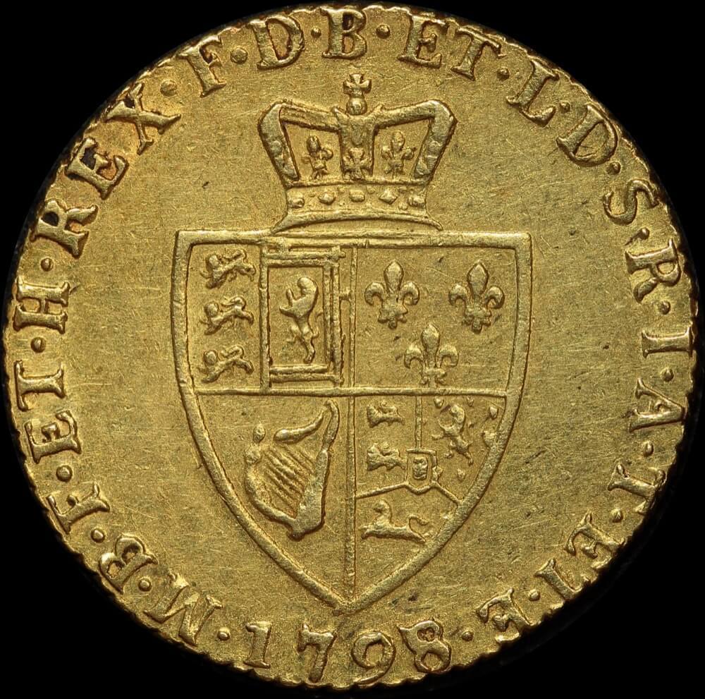 1798/7 Gold Half Guinea George III S#3735 Overdate Very Fine product image