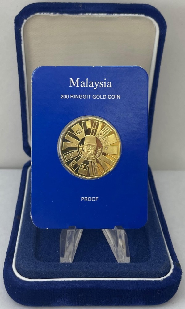 Malaysia 1976 Gold Proof 200 Ringgit KM# 18 5 Year Plan product image