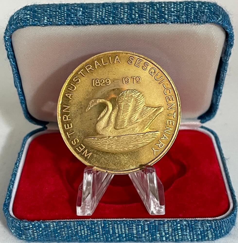 1979 Gilt Silver Medallion WA Sesquicentennial by Amor