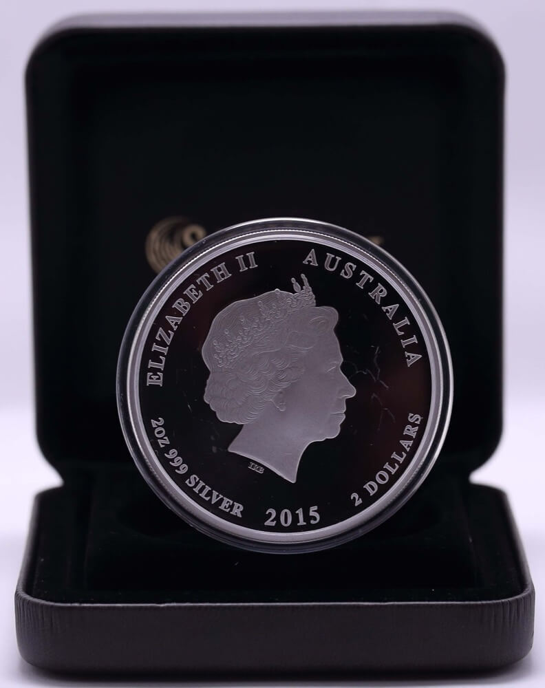2015 Silver 2oz Proof Coloured Coin Lunar Goat product image