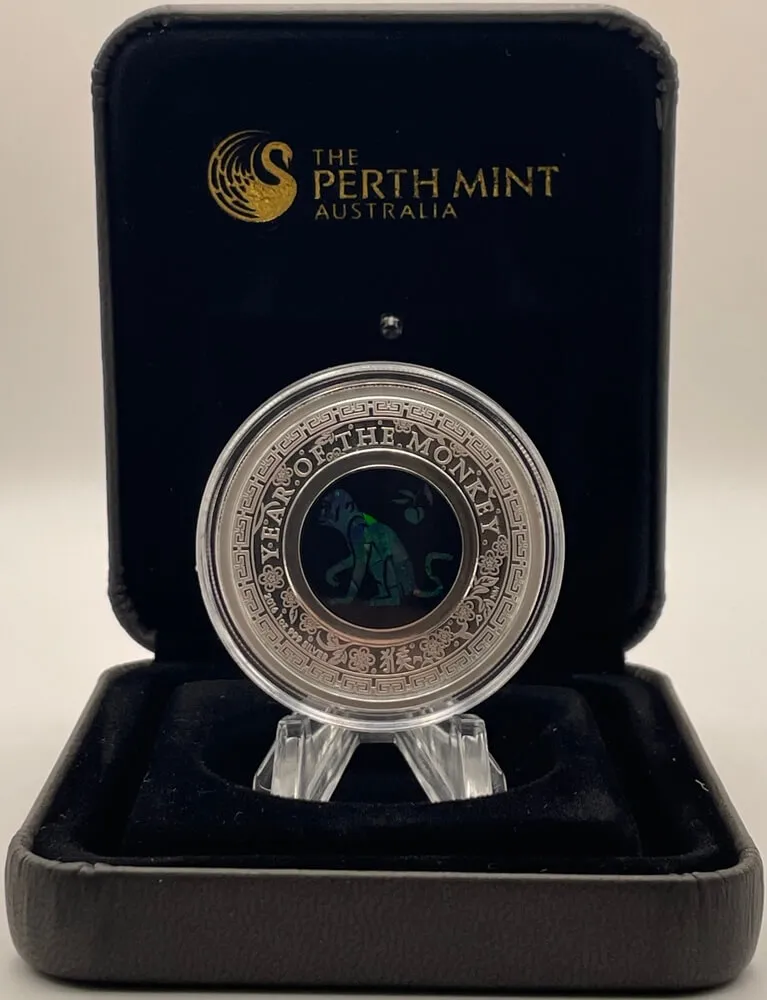 2016 Silver 1 Ounce Proof Coin Opal Lunar Monkey product image