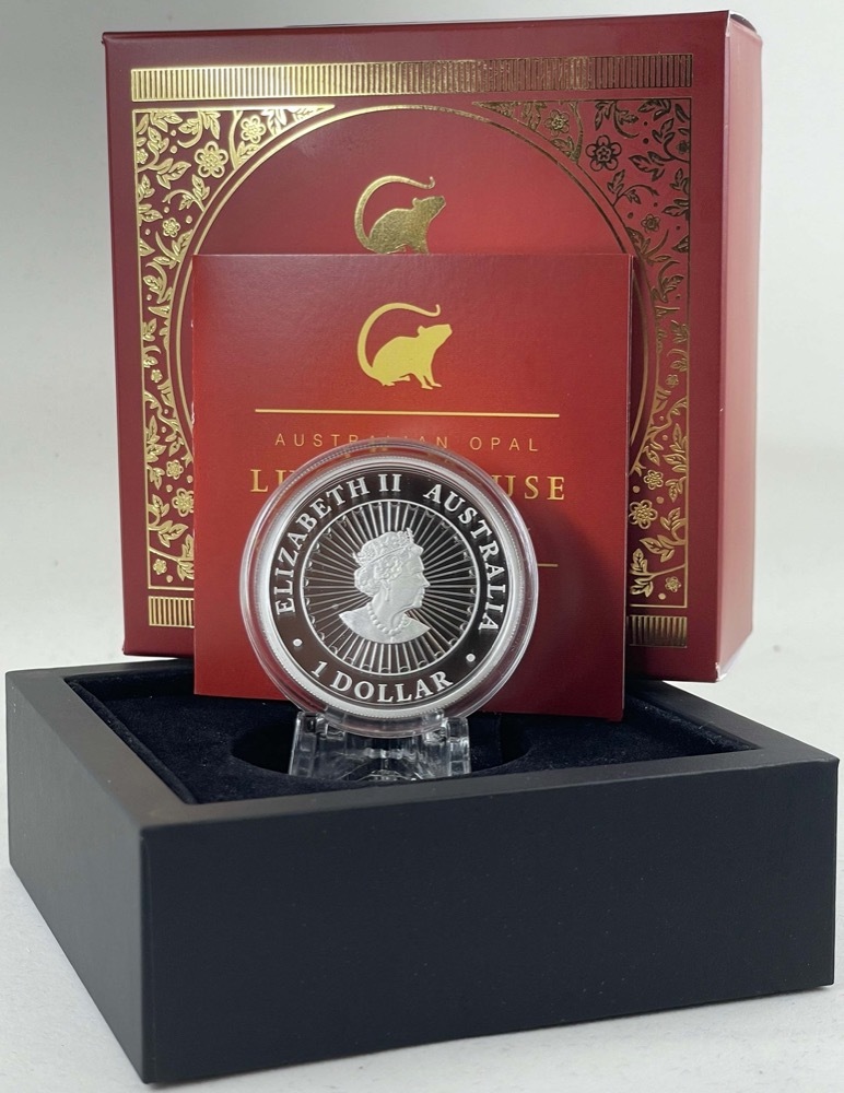 2020 Silver 1 Ounce Proof Coin Opal Lunar Mouse product image