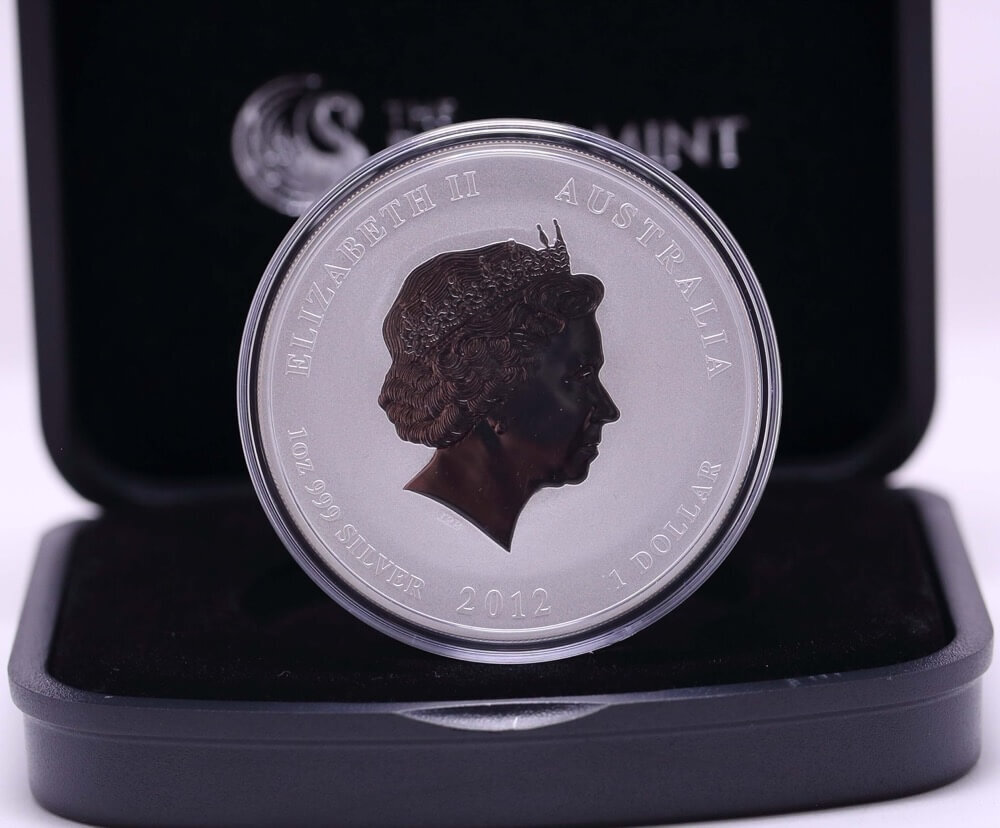 2012 Silver 1oz Coloured Coin Lunar Purple Dragon  product image