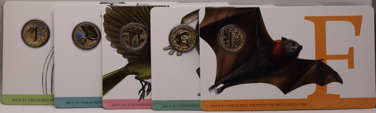 2015 1 Dollar Uncirculated 26 Coin Set Alphabet Animals product image