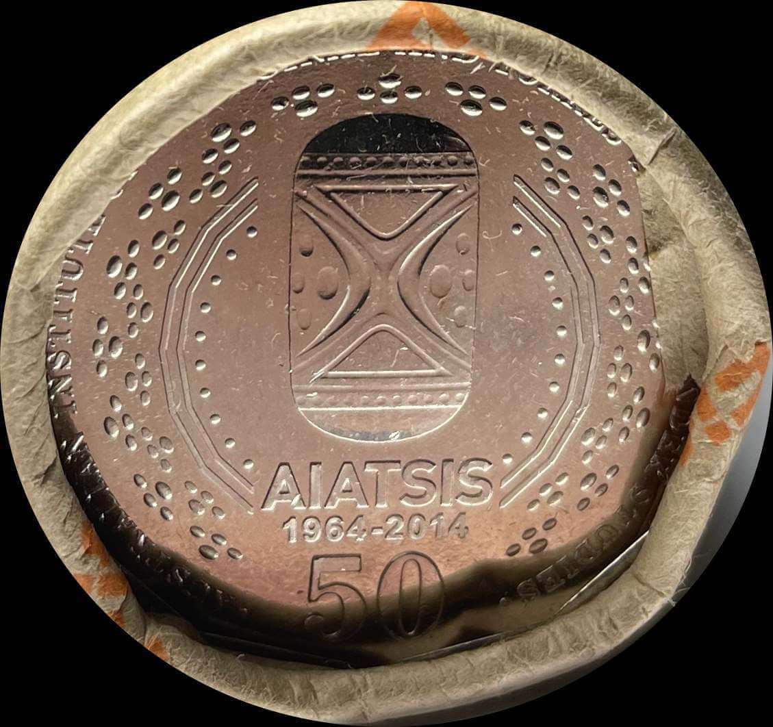 2015 50 Cent Mint Roll AIATSIS Heads / Tails
