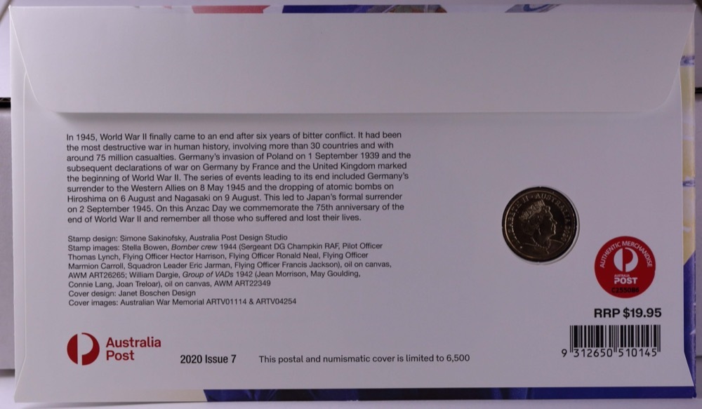 2020 $2 PNC 75th Anniversary of the End of WWII product image