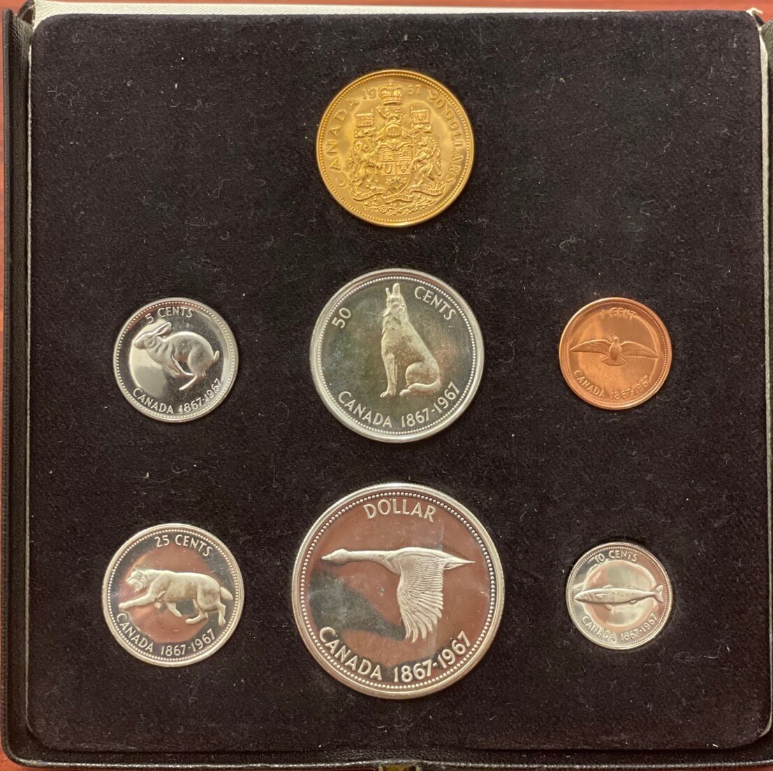 Canada 1967 Proof 7 Coin Set Centennial