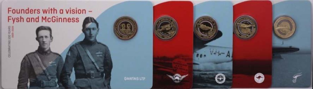 2020 1 Dollar 11 Coin Set QANTAS Centenary Collection product image