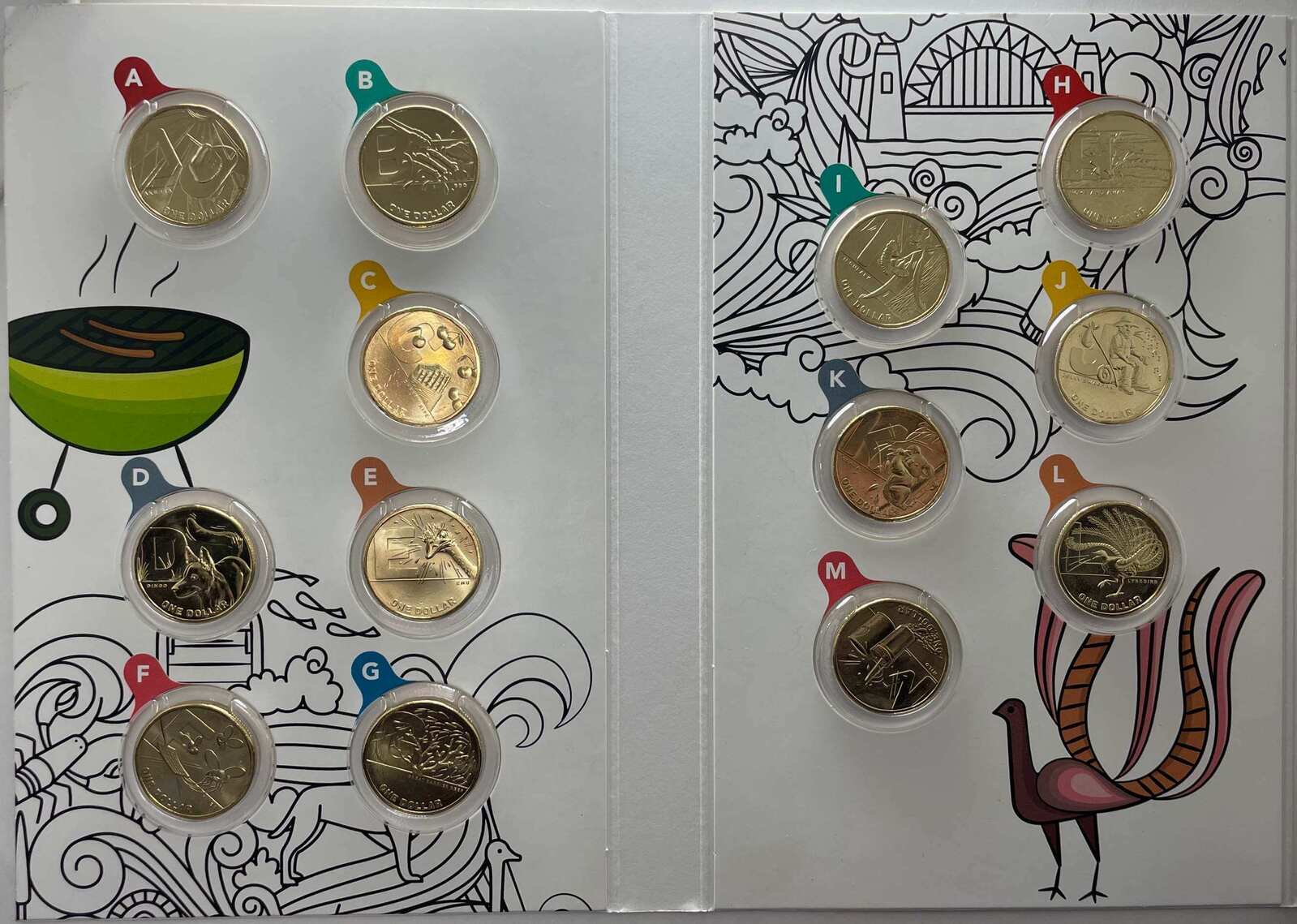 2021 1 Dollar Coin Set The Great Aussie Coin Hunt #2 in Folder product image