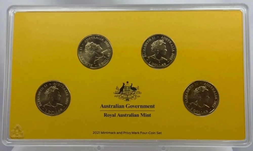 2021 1 Dollar 4 Coin Privy Mark Set Centenary of the RAAF Heroes of the Sky product image