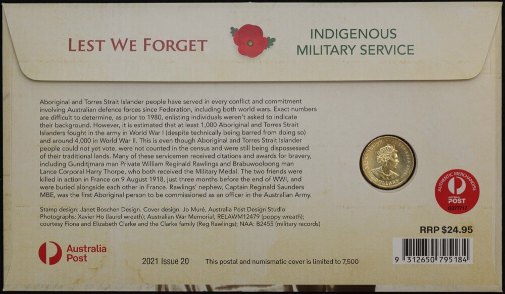 2021 2 Dollar PNC Indigenous Military Service product image