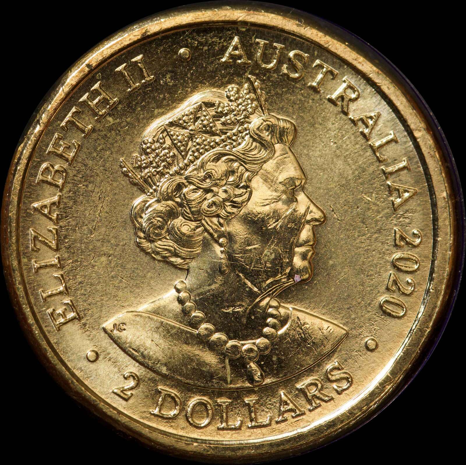 2020 Coloured 2 Dollar Coin Firefighters Uncirculated