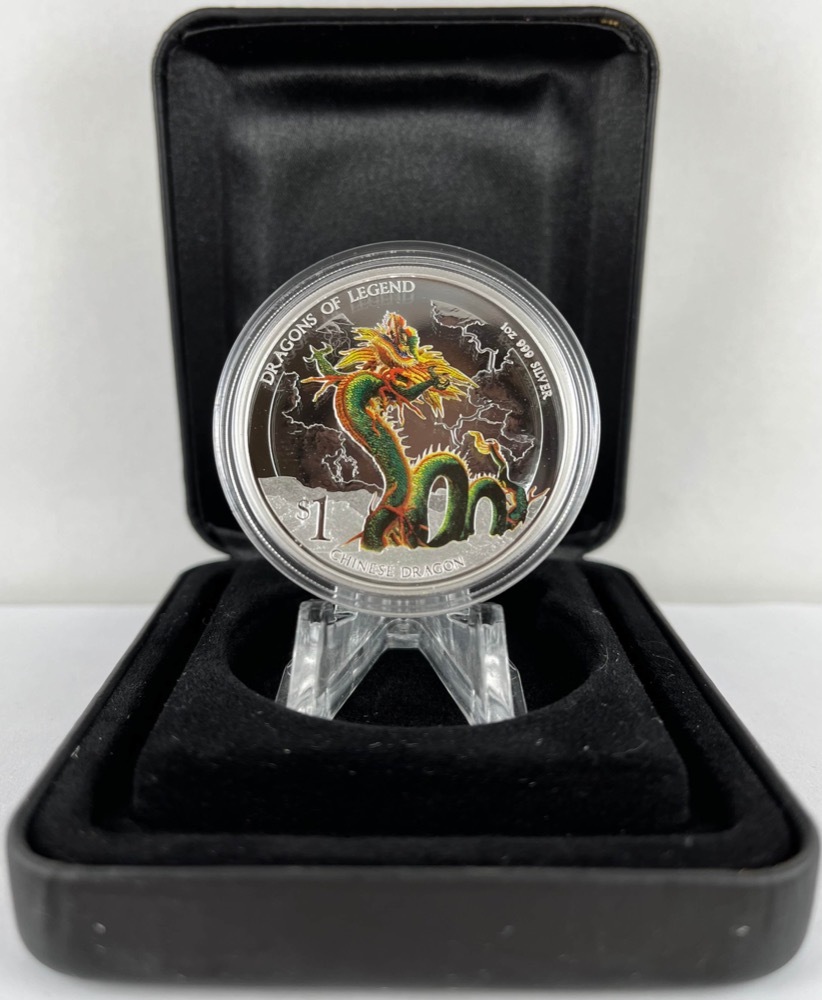 Tuvalu 2012 Silver 1 Dollar Proof - Chinese Dragon product image