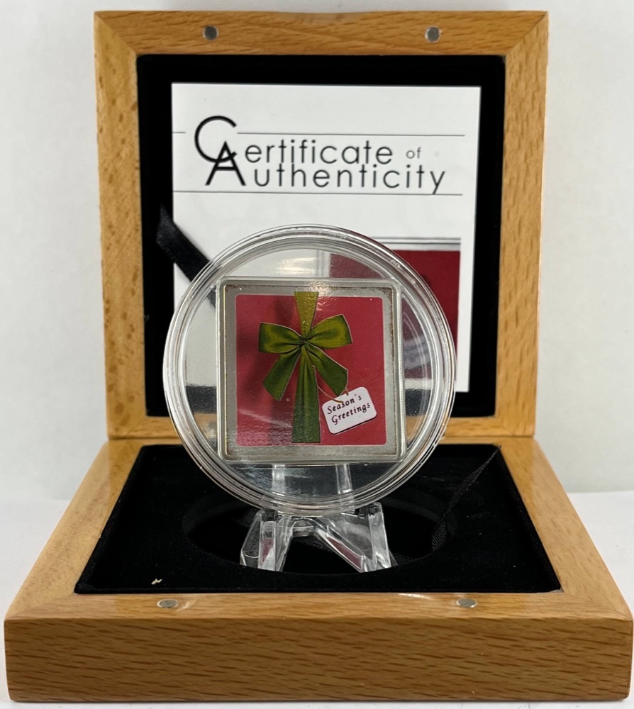 Cook Islands 2009 Silver 5 Dollar Proof - Christmas Gift product image