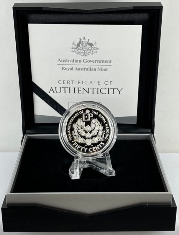2017 Silver 50 Cent Proof Royal Wedding 70th Anniversary product image