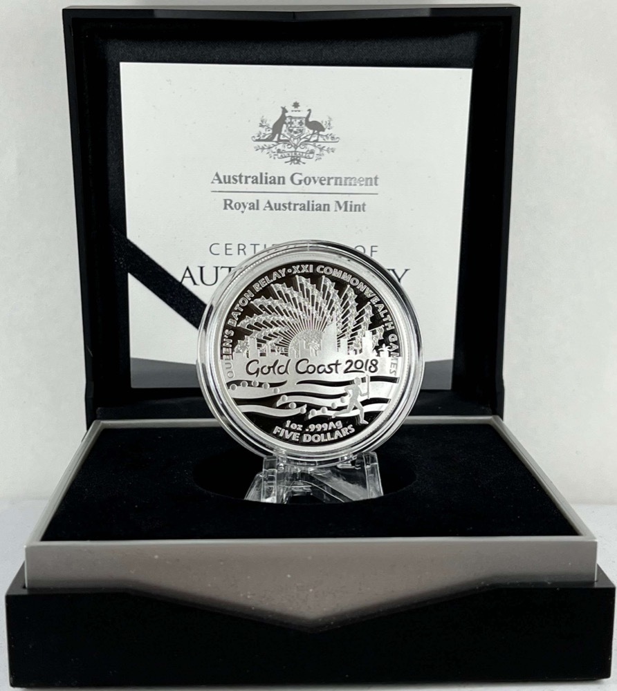 2017 Silver 5 Dollar Proof Gold Coast Queen's Baton Relay product image