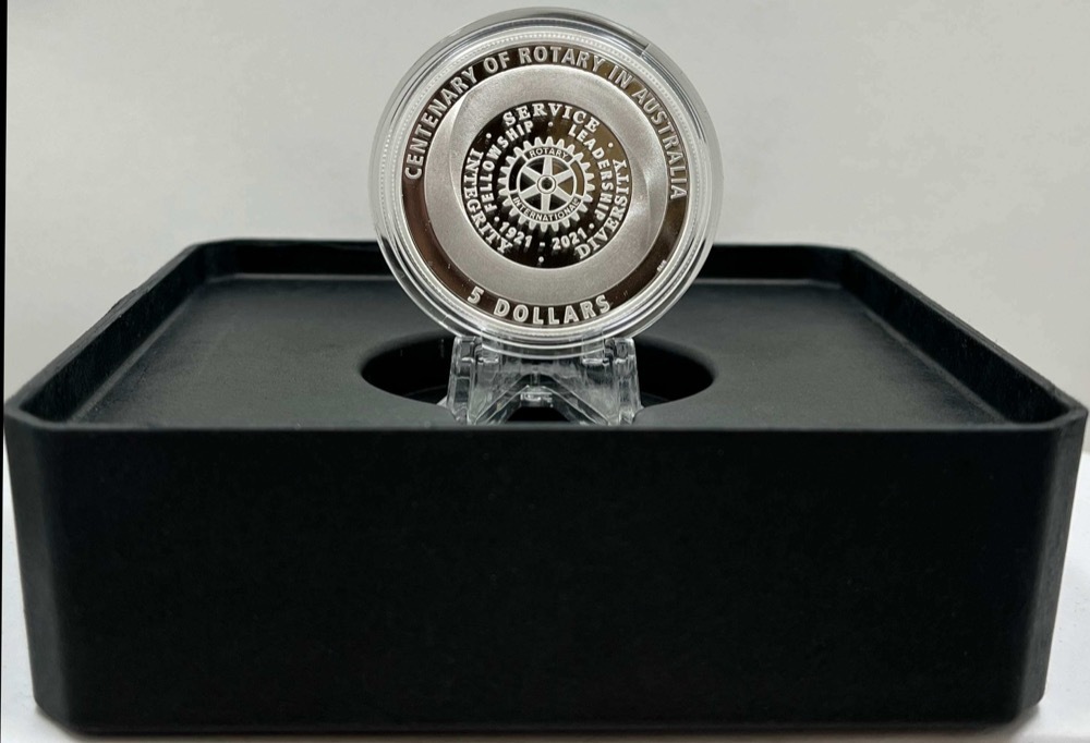 2021 Silver 5 Dollar Proof Centenary of Rotary in Australia product image