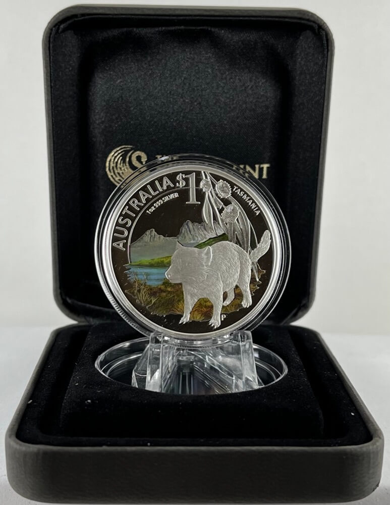 2010 Silver 1 Ounce Proof Coin Celebrate Australia - Tasmania product image