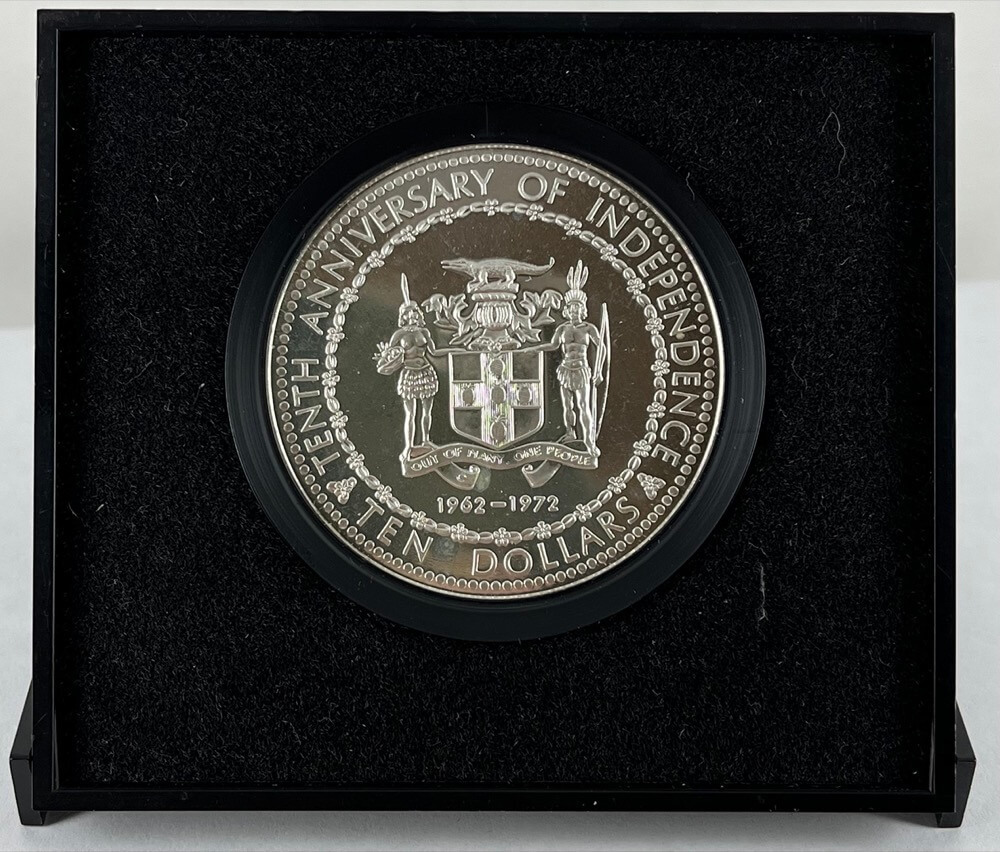 Jamaica 1972 Silver 10 Dollar Proof KM# 60  product image