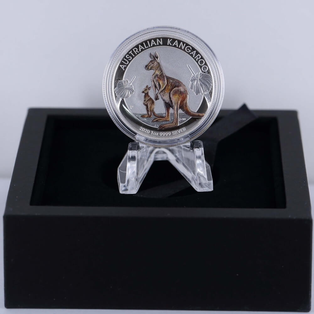 2020 Silver 1oz Coloured High Relief Coin Australian Kangaroo product image