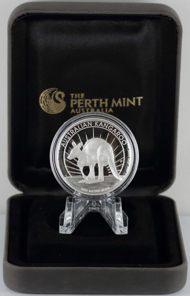 2011 Silver 1oz High Relief Proof Coin Australian Kangaroo product image