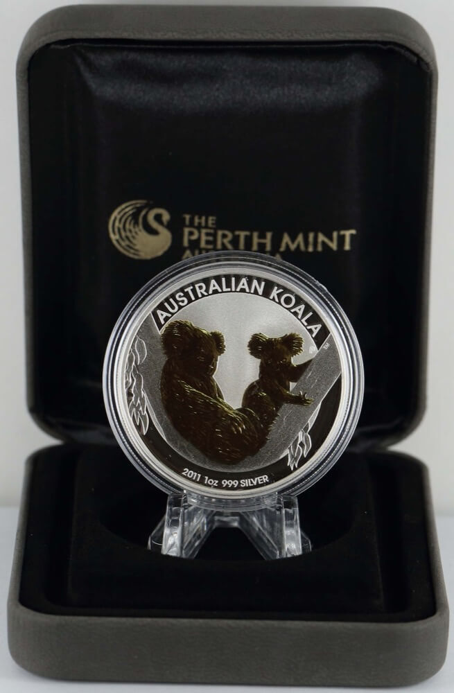 2011 Silver 1oz Gilded Coin Koala