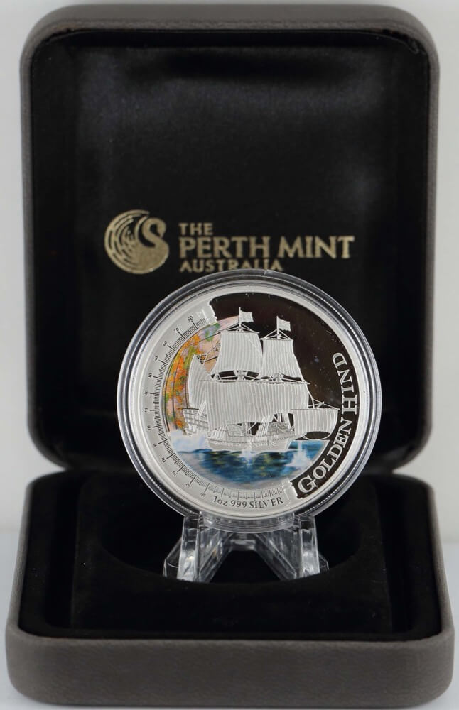 Tuvalu 2011 Silver 1oz Proof Coin Ships That Changed The World - Golden Hind product image