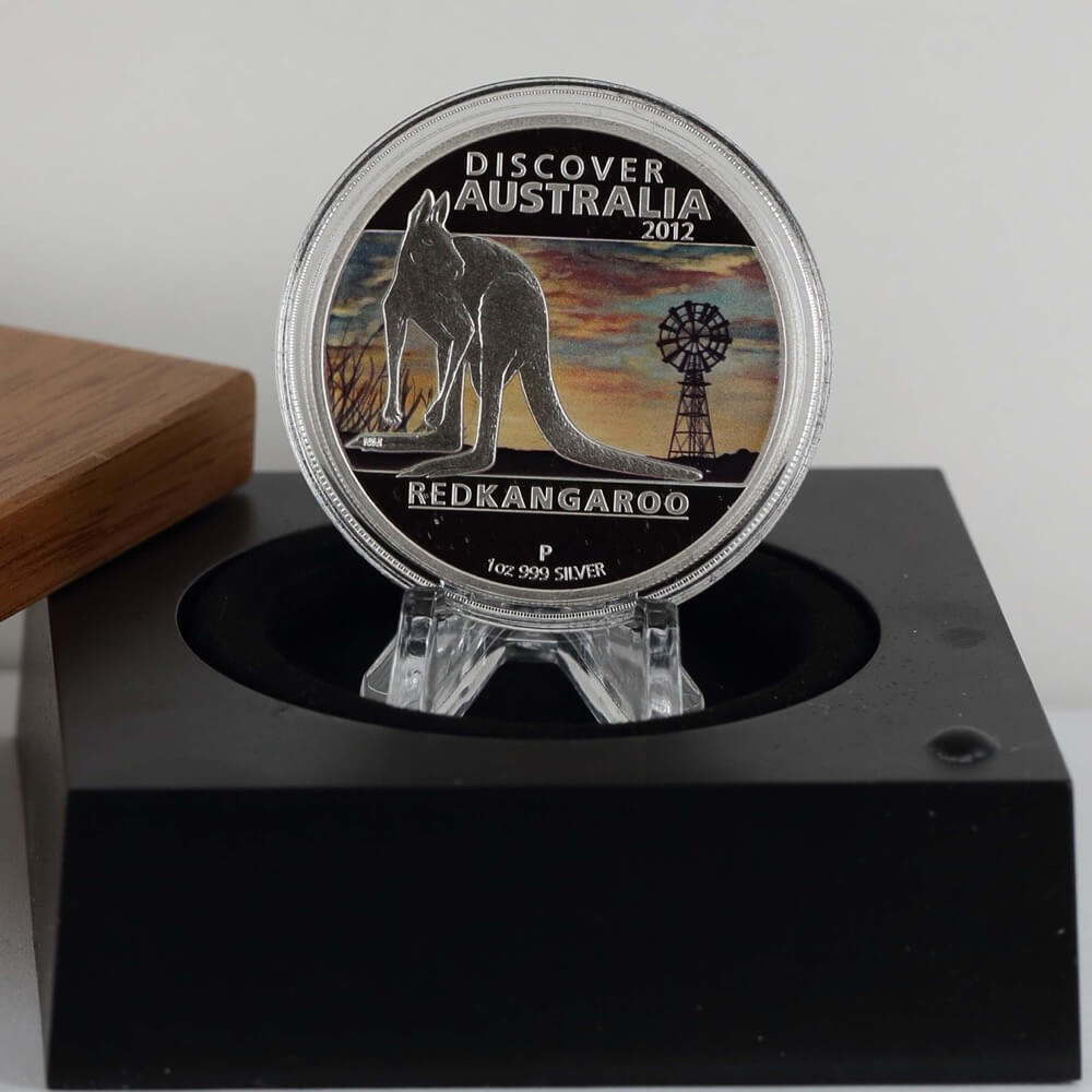 2012 Silver 1oz Proof Coin Discover Australia - Red Kangaroo product image