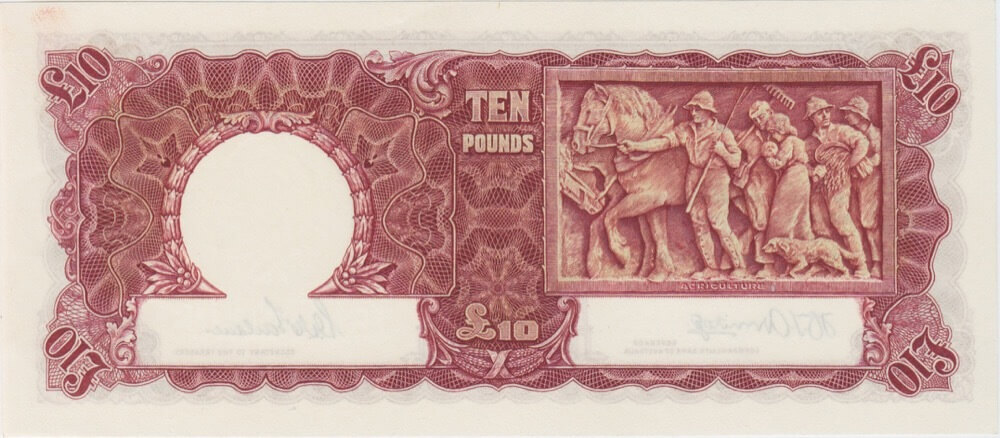 1943 Ten Pound Consecutive Pair Armitage/McFarlane R59 PCGS Choice UNC 63/4