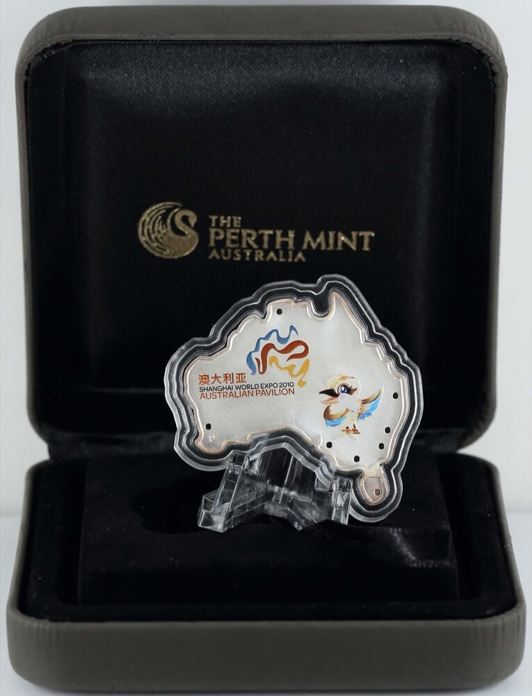 2010 Silver Map-Shaped 1oz Coin Peng Peng Kookaburra product image