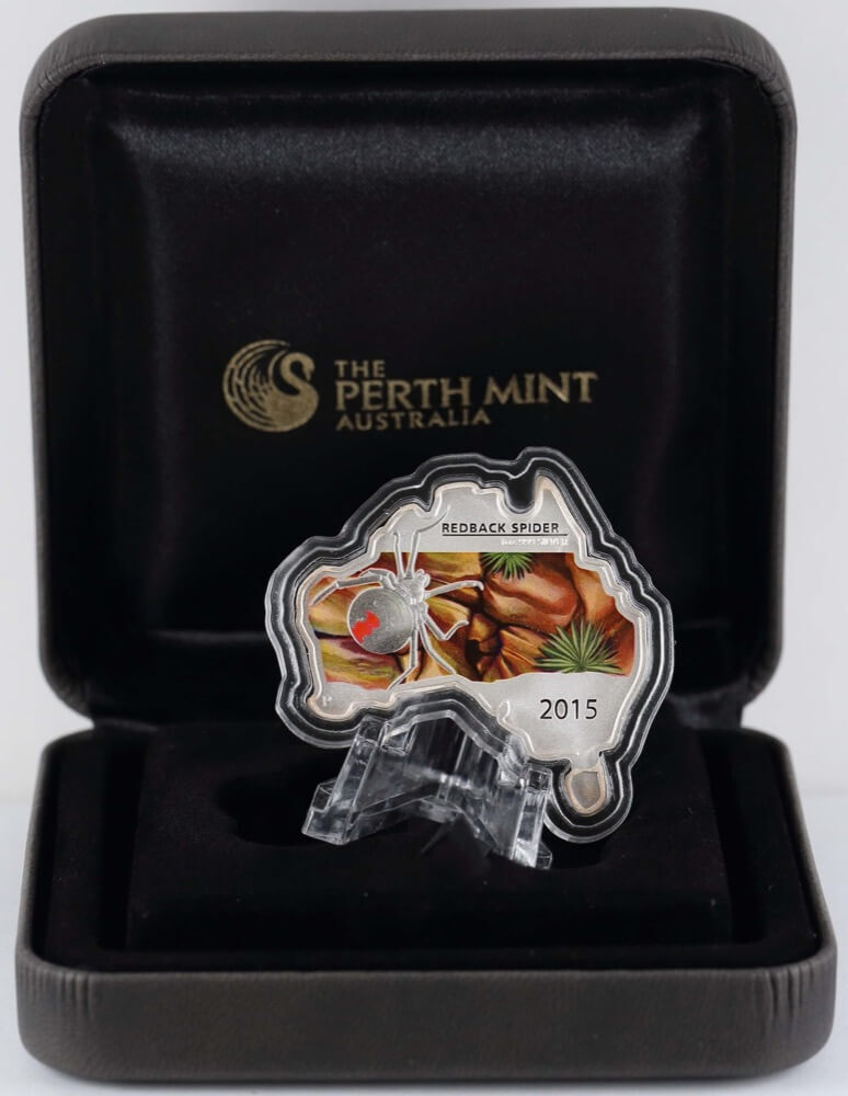 2015 Silver Map-Shaped 1oz Proof Coin Redback product image