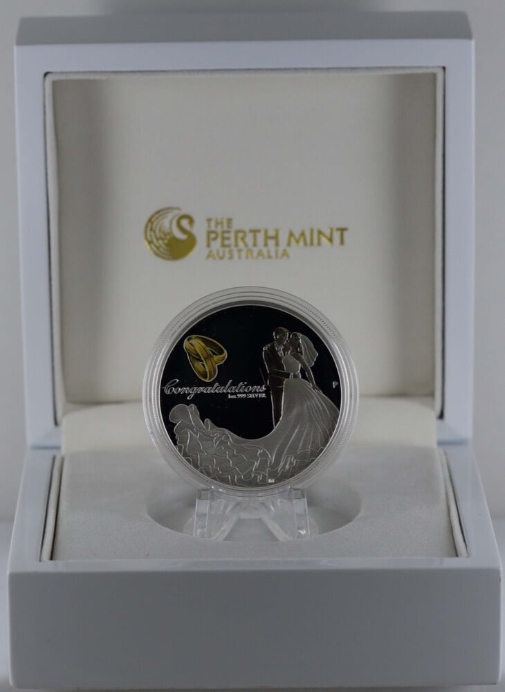 2015 Silver 1oz Proof Coin Congratulations - Wedding product image