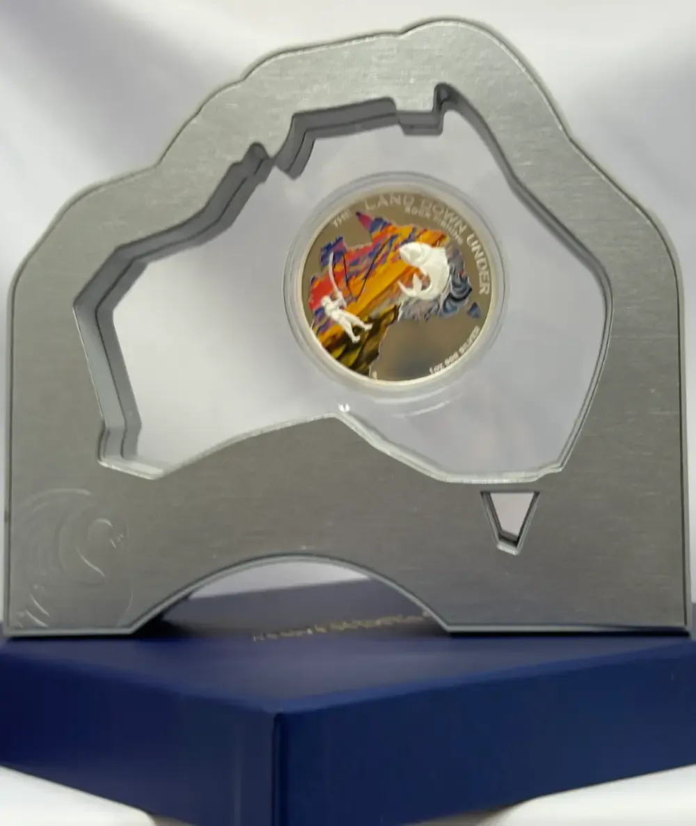 2014 Silver 1oz Proof Coin Land Down Under - Rock Fishing