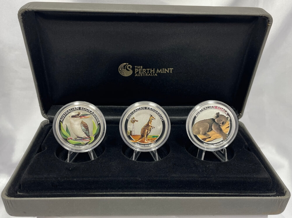 2012 Silver 1/2oz Proof 3 Coin Set Outback Coloured Coin Collection product image