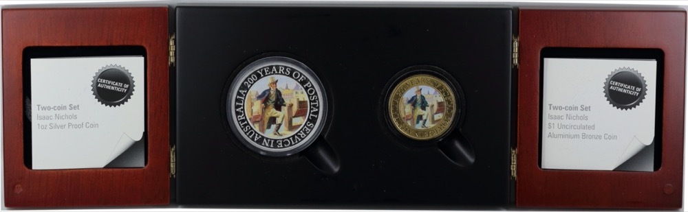 2009 Silver 1oz & 1 Proof 2 Coin Set Isaac Nicholas product image