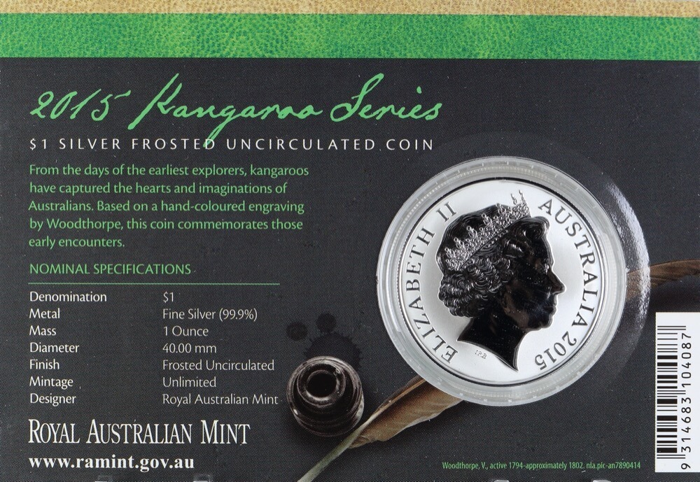 2015 Silver 1 Dollar Coin Explorers First Sightings - V Woodthorpe product image