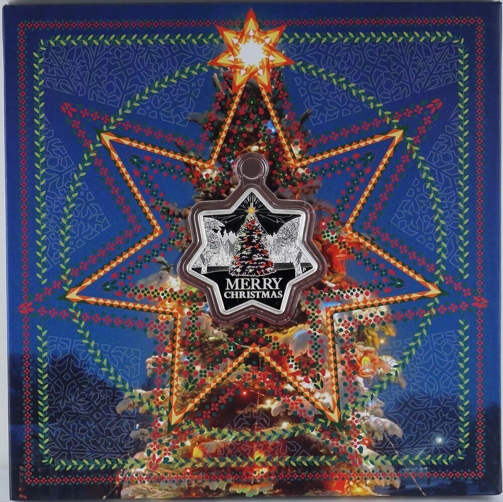 2015 Silver 1oz Star-Shaped Proof Coin Christmas Tree product image