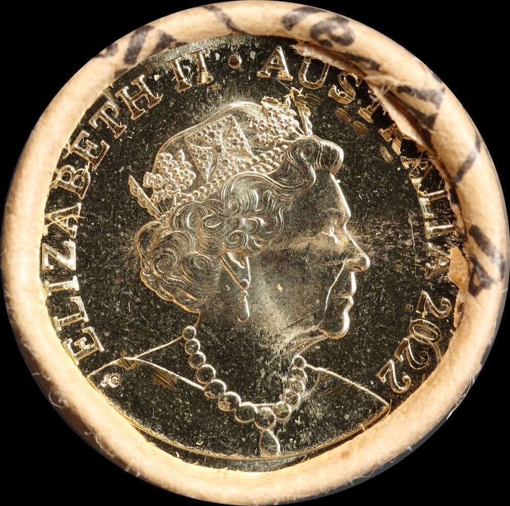 2022 Coloured 2 Dollar Mint Roll Honey Bee Heads / Tails