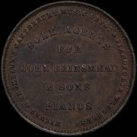 Milner and Thompson Copper Penny Token 1881 A# 376 Uncirculated