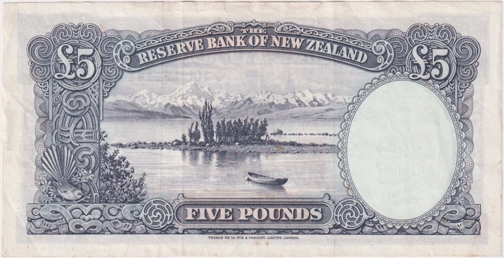 New Zealand 1956 5 Pounds P# 160d Extremely Fine product image